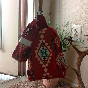 Mini Aztec crossbody with adjustable strap